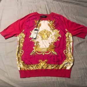Versace medusa reinassance print knit sweater